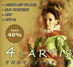 PS动作－抽象艺术(4套合集)：4 Artistic Photoshop Actions